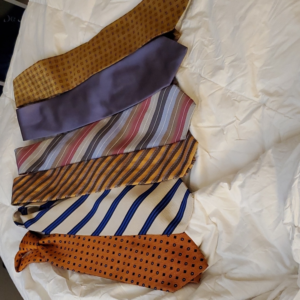 A bundle of 6 ties from different designers
